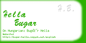 hella bugar business card